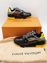 Louis Vuitton Lv Black & Yellow Trainers Sneakers Size 6.5 Eb0126rorsa