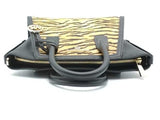 Michael Kors Avril Small Top-zip Satchel Tiger Striped Black Aa1026wzsa