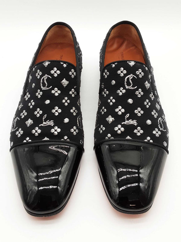 Christian Louboutin Dandelion Flat Black Loafers Size Eu 44.5 M Do0625ocrde