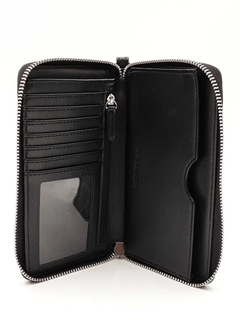 Michael Kors Fulton Smartphone Wristlet In Black Pebbled Leather Fw1125oxdu