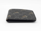 Gucci Tiger Print Bifold Wallet In Gg Supreme Monogram Coated Canvas Fw1225lrzdu