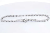 Approx. 3.55ctw Lab Grown Diamond Tennis Bracelet 925 Silver 6.8g Eb1124wixsa