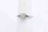 Approx. 0.14ctw Diamond Ring In 10k White Gold 1.9 Grams Size 6 Eb0125lxzsa