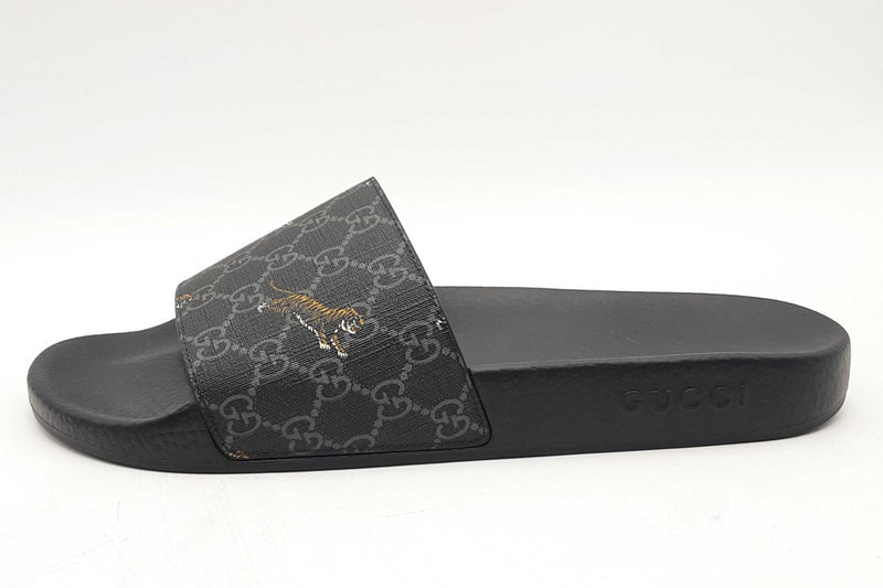 Gucci Gg Supreme Tiger Slide Sandals Size 13 Eb1025lxzsa