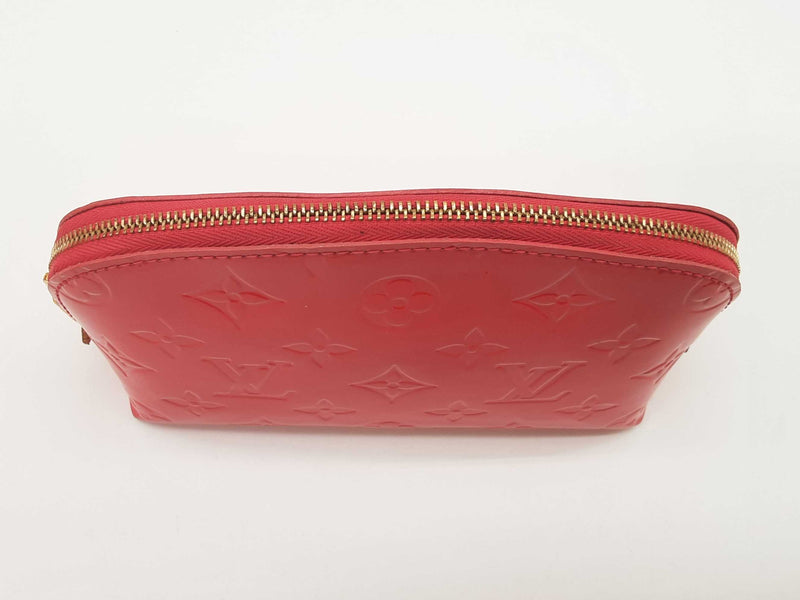 Louis Vuitton Monogram Vernis Pochette Red Cosmetic Pouch Sd0825wrzde