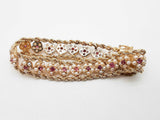 Rubies White Pearls 14k Yellow Gold 33.4g Bracelet 6.75 In Do0326orxzde