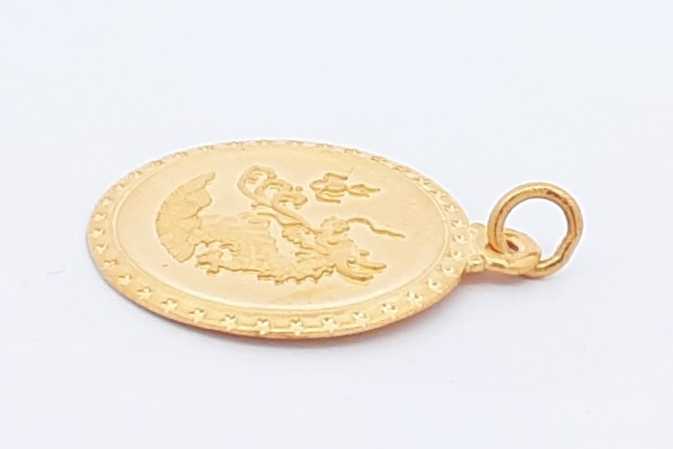 22k Yellow Gold Dragon Pendant 5.2 Grams Eb1024orxsa