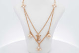 Louis Vuitton Lv Floragram Gold Tone Necklace 9.1 Grams 16 Inch Eb0726lxzsa
