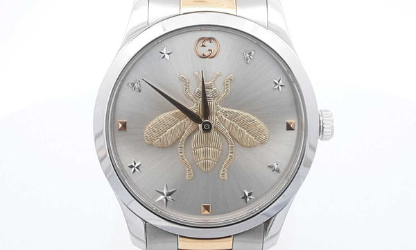 Gucci G Timeless Bumble Bee Stainless Steel Watch 38mm Eb0624wrxdu