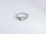 .70 Cttw Diamond 14k White Gold Ring 2.5 Grams Size 4.5 Aa1025czxsa