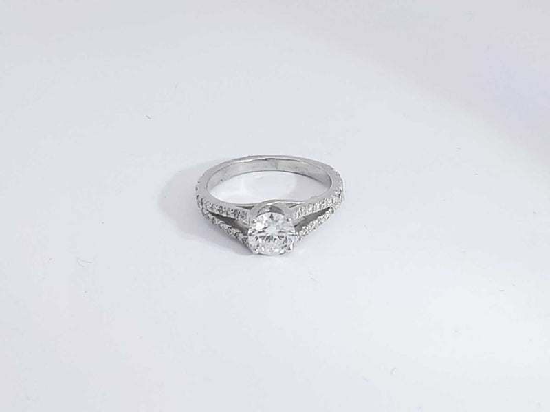 .70 Cttw Diamond 14k White Gold Ring 2.5 Grams Size 4.5 Aa1025czxsa