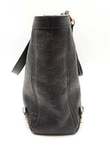 Gucci Abbey Tote Bag In Gg Guccissima Black Leather Fw0525orzdu