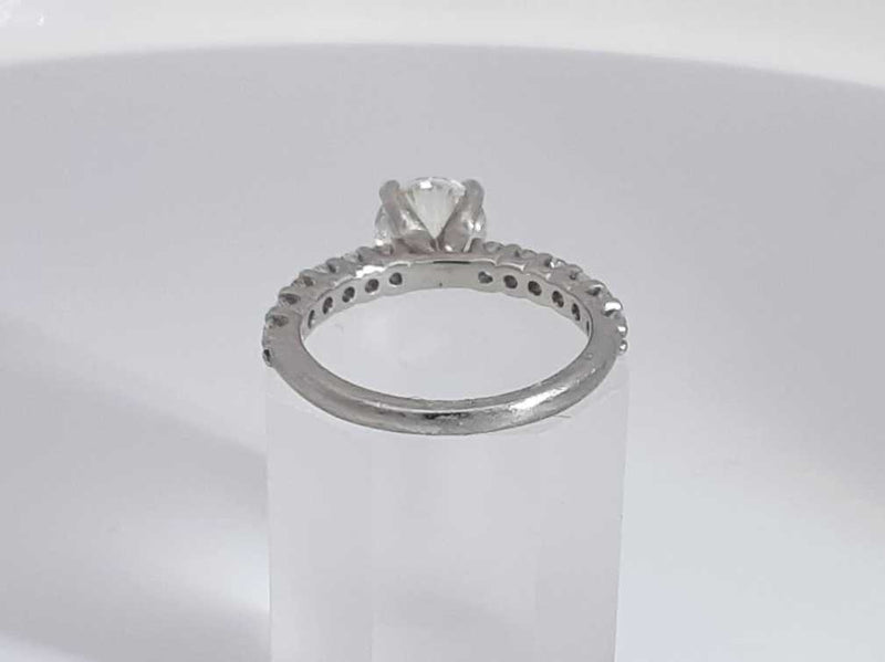 1.63 Cttw Diamond Platinum Ring .3 Grams Size 4.5 Aa0225poxzsa