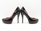 Gucci Lisbeth Black Patent Leather Platform Pumps Size Eu 38.5 Fw0825lxzdu
