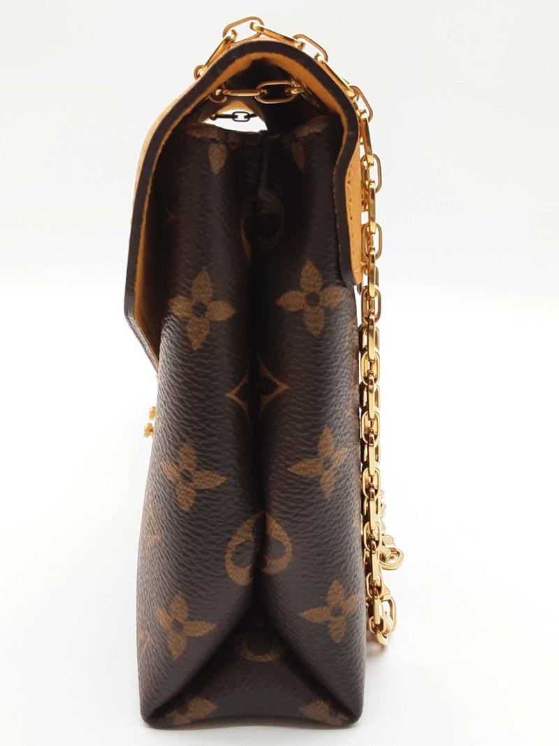 Louis Vuitton Pallas Saffron Yellow Leather Monogram Shoulder Bag Do0625llxzde