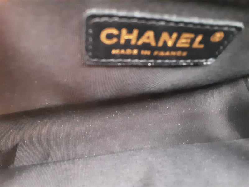 Chanel Medium Boy Bag Black Patent Leather Handbag Aa0425lzxzsa