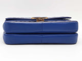 Chanel Matelasse Shoulder Bag Blue Metallic Lambskin Aa0526orzxsa