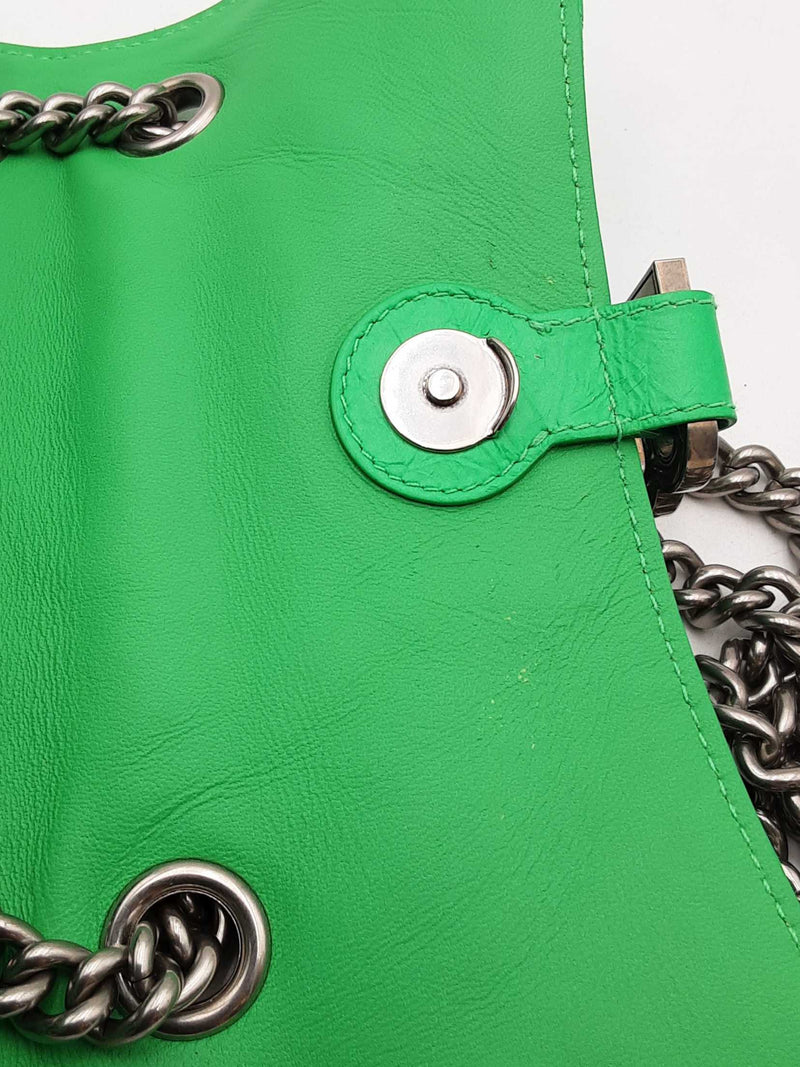 Balenciaga Crush Quilted Green Chain Shoulder Bag Eb1224loxzsa