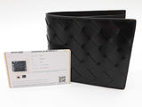 Bottega Veneta Intrecciato Black Leather Bifold Wallet Sd0626ollde