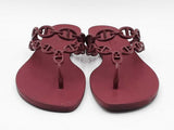 Hermès Island Chaine D'ancre Sandals In Rouge H Tpu Rubber Size 8.5 Fw1026ozxdu