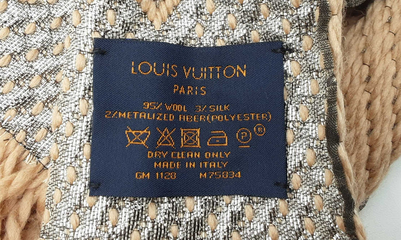 Louis Vuitton Monogram Wool Scarf In Biege Eb1023wswdu