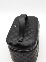 Chanel Quilted Black Leather Vanity Case Eb0626loxzde