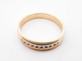 0.18 Cttw Diamond & 10k Yellow Gold Wedding Band 5.4 Grams Size 11 Fw0824rzxdu