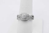 1.17cttw Diamond 14k White Gold Wedding Set 6.5 Grams Size 8 Eb0526cxzsa