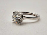 3.14 Ctw Lab Grown Diamond 14k White Gold 4.0g Ring Size 6.25 Do1124ecrde