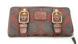 Coach Zoe Signature Double Buckle Zip Around Clutch Wallet Sd0725izdu