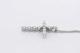0.55cttw Lab Grown Diamond Cross Pendant Necklace 14k White Gold 2.7g Eb326rxzsa