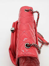 Chanel Quilted Pink Patent Leather Kiss Lock Front Pocket Crossbody Eb1025lexzde