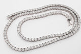 3.99cttw Diamond Tennis Necklace 10k White Gold 33.9 Grams 21 Inch Eb0526oxxzsa