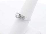 1.2 Cttw Diamond & 14k White Gold Three-stone Ring 3.1 Grams Size 7 Fw0625cxzdu