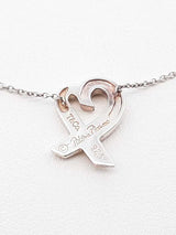 Tiffany & Co. Paloma Picasso Loving Heart Necklace In Silver 17 Inch Fw0226rrdu