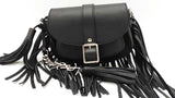Yves Saint Laurent Mini Fringed Black Leather Crossbody Eb1025orzdu