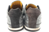 Fendi Zucca Grey Suede & Leather Sneakers Size 8.5 Eb1025crdu