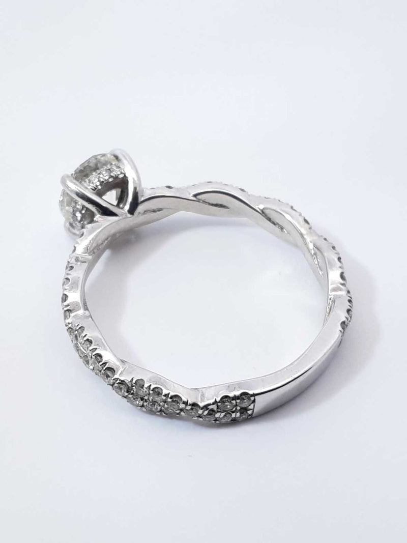 1.93 Cttw Diamond & 14k White Gold Engagement Ring 4.0 Gram Sz 8.75 Fw1124lixzdu