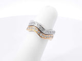 0.36 Cttw Diamond & 18k Gold Stacking Wave Rings 8.8 Gram Size 4.75 Fw00726crzdu