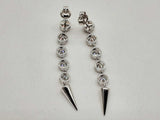 Approx 2.50 Ctw Lab Grown Diamonds 18k Wg 5.0g Stud Dangle Earrings Do0524sxzde