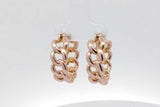 18k Yellow Gold Cuban Link Hoop Earrings 2.5 Grams Eb0926oorsa