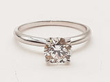 1.00 Carat Lab Grown Round Diamond 14k Wg 2.1g Ring Size 6.75 Do1225pocde