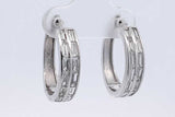 1.12ctw Lab Grown Diamond Hoop Earrings In Sterling Silver 5.6 Grams Eb0325lowdu