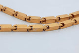 24k Yellow Gold Bar Link Chain Necklace 37.6 Grams 19 Inch Eb0526rxxzdu