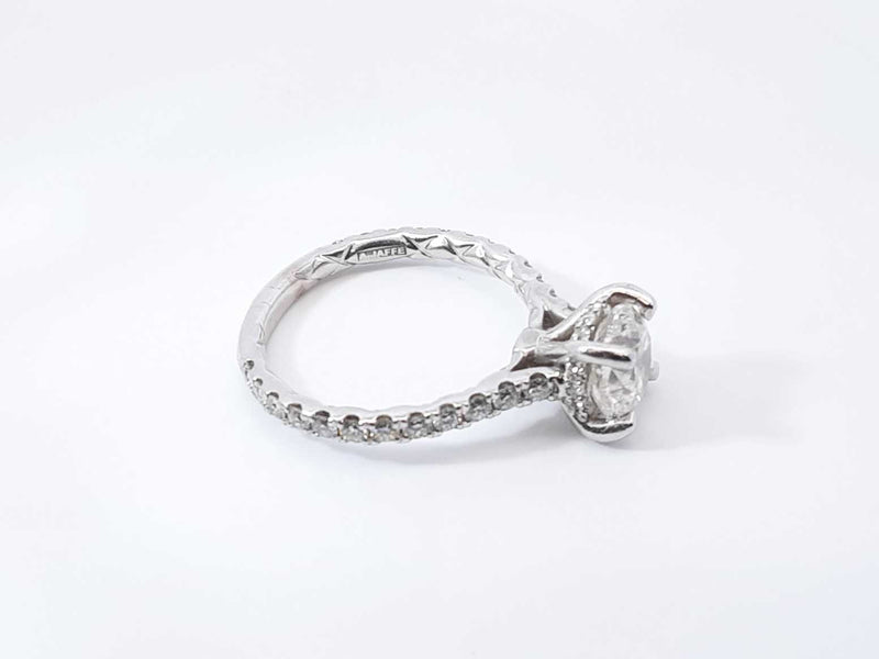 A. Jaffe 2.02 Cttw Diamond & 14k White Gold Ring 3.2 Grams Size 5.75 Fwworxdu