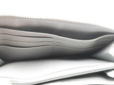 Coach Metallic Silver Crossgrain Leather Wallet Aa0626lzsa