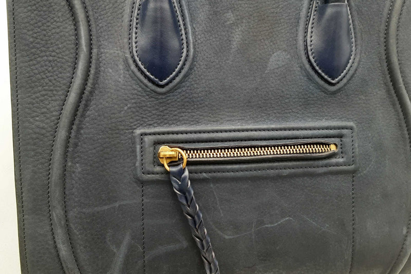 Celine Phantom Navy Blue Leather Luggage Tote Bag Eb0824pxzsa