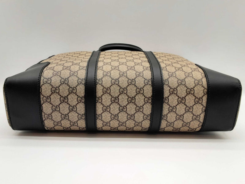 Gucci Eden Tan Gg Supreme Coated Canvas Laptop Briefcase Bag Do1224sxzde