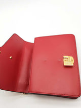 Gucci Sylvie Red Leather Shoulder Bag Eb0826oxzde