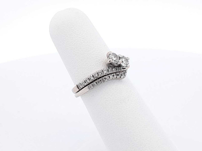 Ever Us 0.70 Cttw Diamond & 10k Gold Bridal Set 4.4 Grams Size 5.5 Fw0325lsxdu
